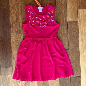 NWT hot pink fit and flare sleeveless dress Small💓💘